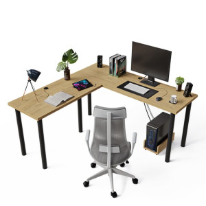 Biurko narożne - Dąb kamienny - YRKE