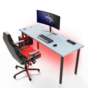 Biurko gamingowe - Niebieskie - YRKE