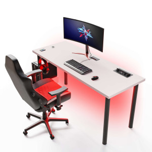 Biurko gamingowe - Różowe - YRKE