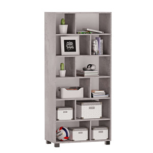 Regał z półkami Marek - Beton - YRKE