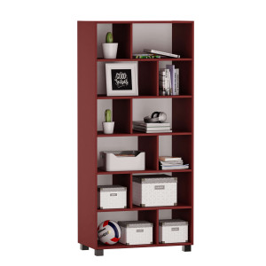 Regał z półkami Marek - Czerwony - YRKE