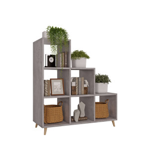 Regał skandynawski schodkowy beton - Kolekcja Scandi - YRKE