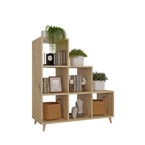 Regał skandynawski schodkowy dąb artisan - Kolekcja Scandi - YRKE