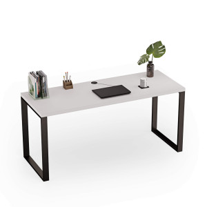 Biurko z metalowymi nogami - Białe - YRKE