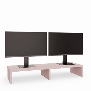 Podwójna podstawka pod monitor - Różowa - YRKE
