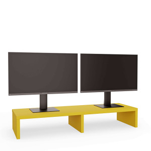 Podwójna podstawka pod monitor - Żółta - YRKE
