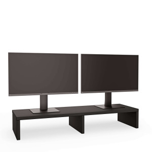 Podwójna podstawka pod monitor - Czarna - YRKE