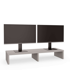 Podwójna podstawka pod monitor - Szara - YRKE