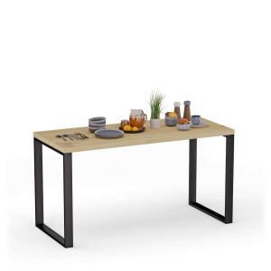 Stół kuchenny z metalowymi nogami - Dąb Artisan - YRKE