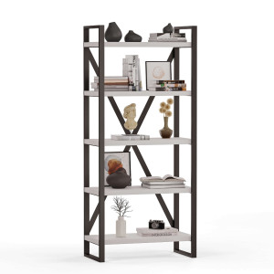 Regał Metalowy Loftowy Industrialny Biały - YRKE