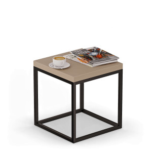 Stolik nocny metalowy - Cappuccino - YRKE