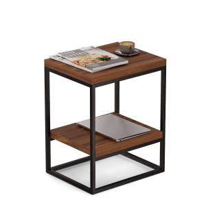 Stolik metalowy - Orzech - YRKE