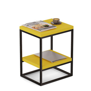 Stolik metalowy - Żółty - YRKE