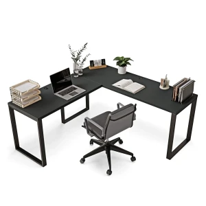 Biurko narożne loft - Czarny - YRKE