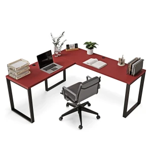 Biurko narożne loft - Czerwone - YRKE