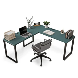 Biurko narożne loft - Zielone - YRKE