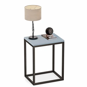 Stolik nocny loftowy Indri - Niebieski - YRKE