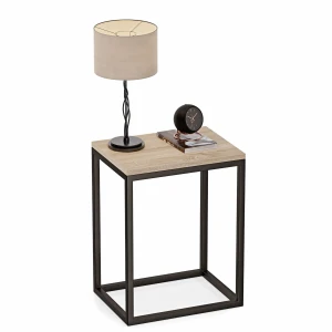 Stolik nocny loftowy Indri - Dąb sonoma - YRKE