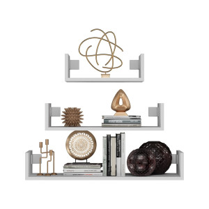 Zestaw trzech półek wiszących - Biała - YRKE