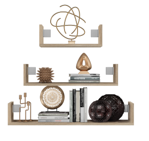 Zestaw trzech półek wiszących - Dąb Sonoma - YRKE