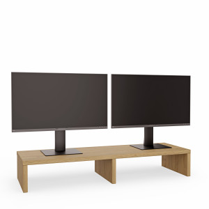 Podwójna podstawka pod monitor - Dąb kamienny - YRKE