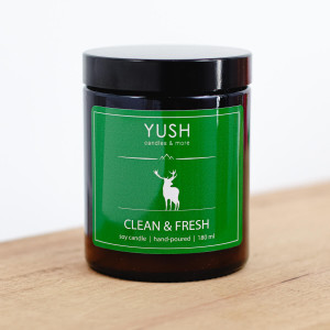 Clean & Fresh - Zapach świeżego prania Świeca Sojowa duża