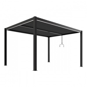 Pergola ogrodowa Luxe 3x4 m antracytowa z LED