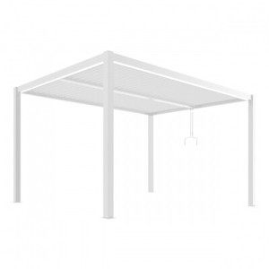 Pergola ogrodowa Luxe 3x4 m biała z LED