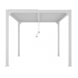 Pergola ogrodowa Luxe 4x4 m biała z LED