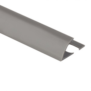 Listwa glazurnicza PCV 12,5mm /2,50m zewnętrzna Średni Szary