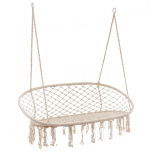 Fotel wiszący dwuosobowy Brasil Hoop Double - beżowy