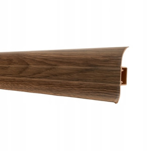 Listwa PCV podłogowa z gumką SG 56mm 2,5m Dąb Burbon Ciemny
