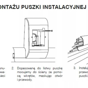 Puszka instalacyjna do listwy przypodłogowej NGF56/SG56 beżowa