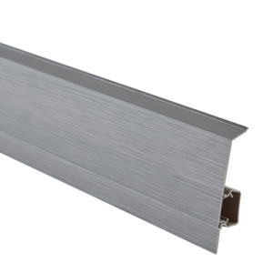 Listwa PCV podłogowa z gumką NG 62mm/2,2m Aluminium