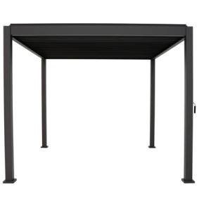 Pergola Tarasowa Rama aluminiowa + Żaluzja stalowa MIRADOR 3 x 3m Antracyt