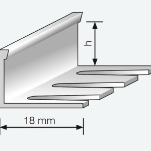 Profil aluminiowy narożny do łuków L 10mm /1m