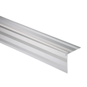 Profil schodowy aluminiowy 35,8x35,8x2700mm – anodowany srebrny matowy