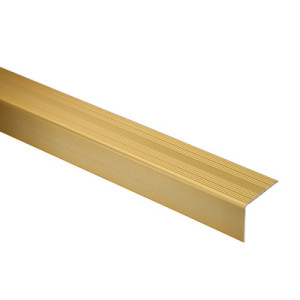 Profil schodowy ochronny aluminiowy 25x20x1800mm – anodowany złoty matowy
