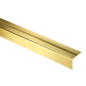 Profil schodowy ochronny aluminiowy 25x20x2500mm – anodowany mosiądz błyszczący