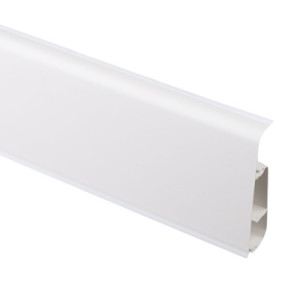 Listwa przypodłogowa LIMA 72 mm 2,5 m Biała Gładka