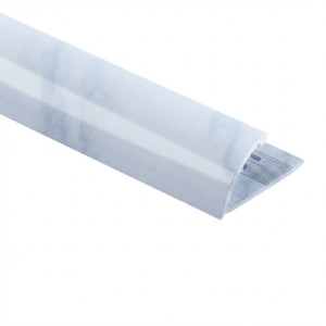 Listwa glazurnicza PCV 12,5mm /2,50m zewnętrzna marmurek Srebrny