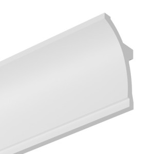 Listwa Sufitowa Alto Sztukateria Biała Twarda 100x50×2000 mm Polistyren HD | do malowania