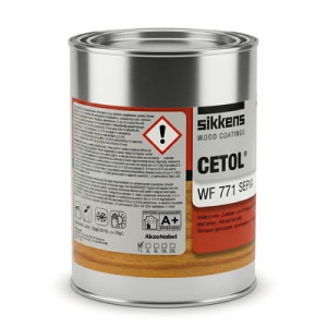 Impregnat Sikkens Cetol WF 771 do odświeżania i koloryzacji desek tarasowych – Sepia (czarny) 1L | do ciemnych desek