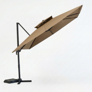 Parasol ogrodowy na wysięgniku Roma 295x295 cm ciemny beż