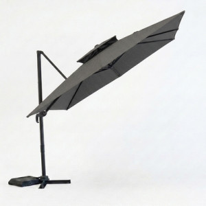 Parasol ogrodowy na wysięgniku Roma 295x295 cm ciemny szary