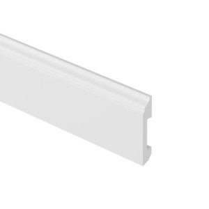 Listwa Przypodłogowa Basso 80 x 15 mm biała 2m | do malowania