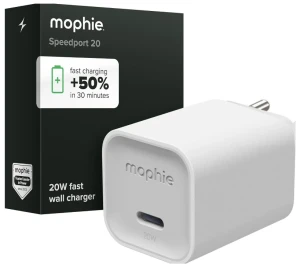 Mophie ROC GaN - ładowarka sieciowa, 1x USB-C, 20W (white)
