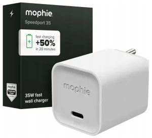 Mophie ROC GaN - ładowarka sieciowa, 1x USB-C, 35W (white)