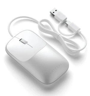 Satechi Slim LX Wired Mouse - mysz optyczna USB-A/USB-C (silver)