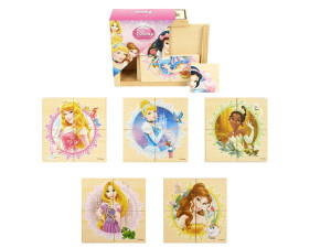 Disney drewniane klocki puzzle układanka